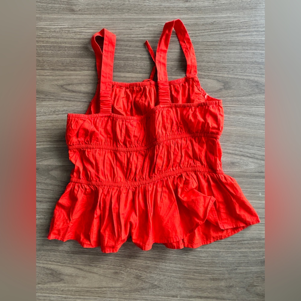 Red Ruffled Tank Top - Picture 2 of 4